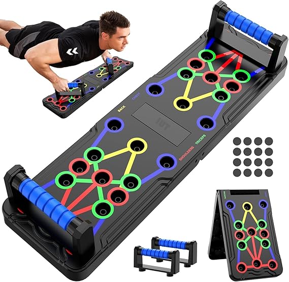 IUT 15-in-1 Solid Push Up Board System - Professional Home Workout Gear