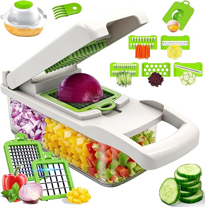 The Modern/Clean Choice: Moda 14-in-1 Ultimate Vegetable Chopper & Slicer