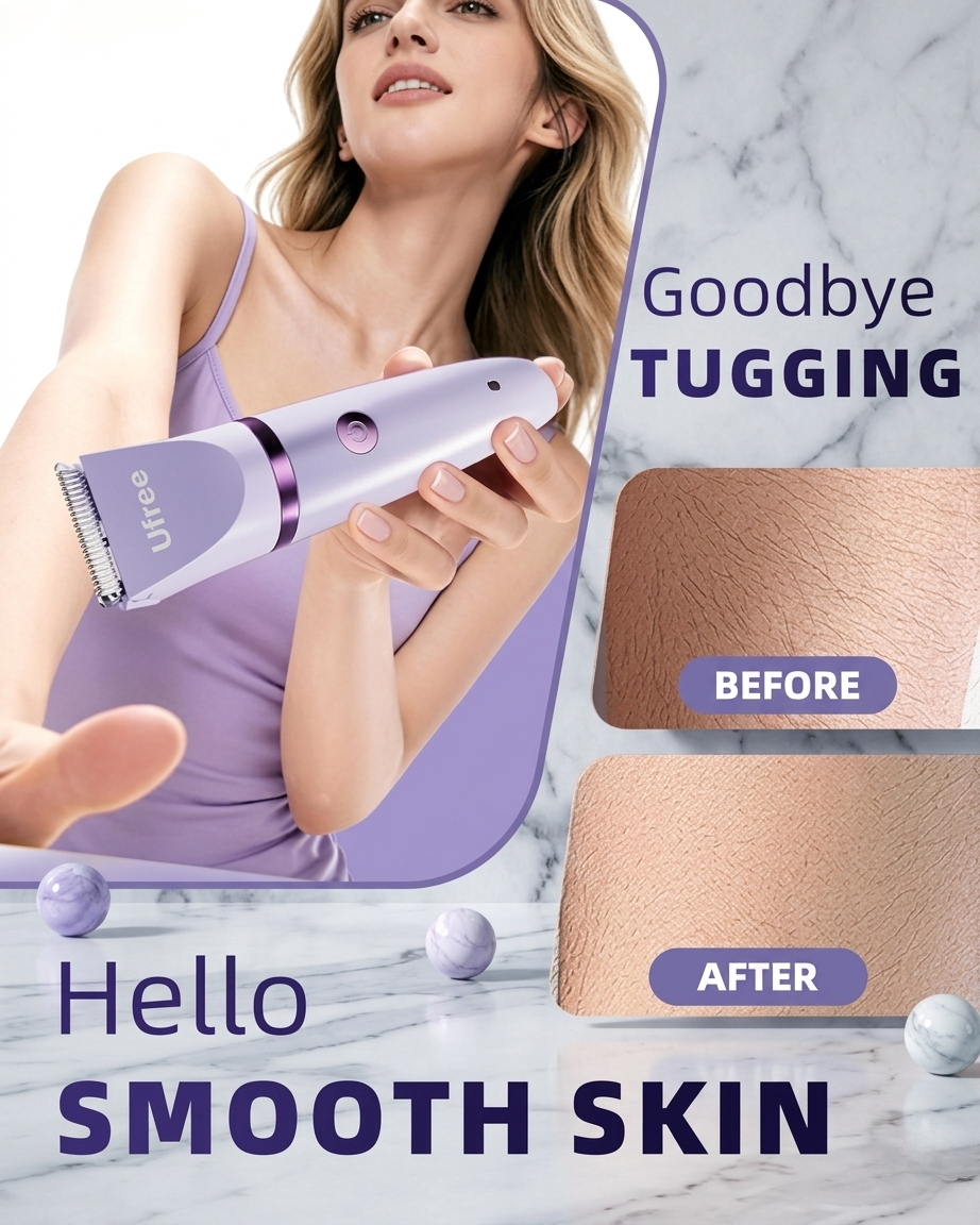 Ufree 3-in-1 Electric Shaver & Bikini Trimmer – Purple