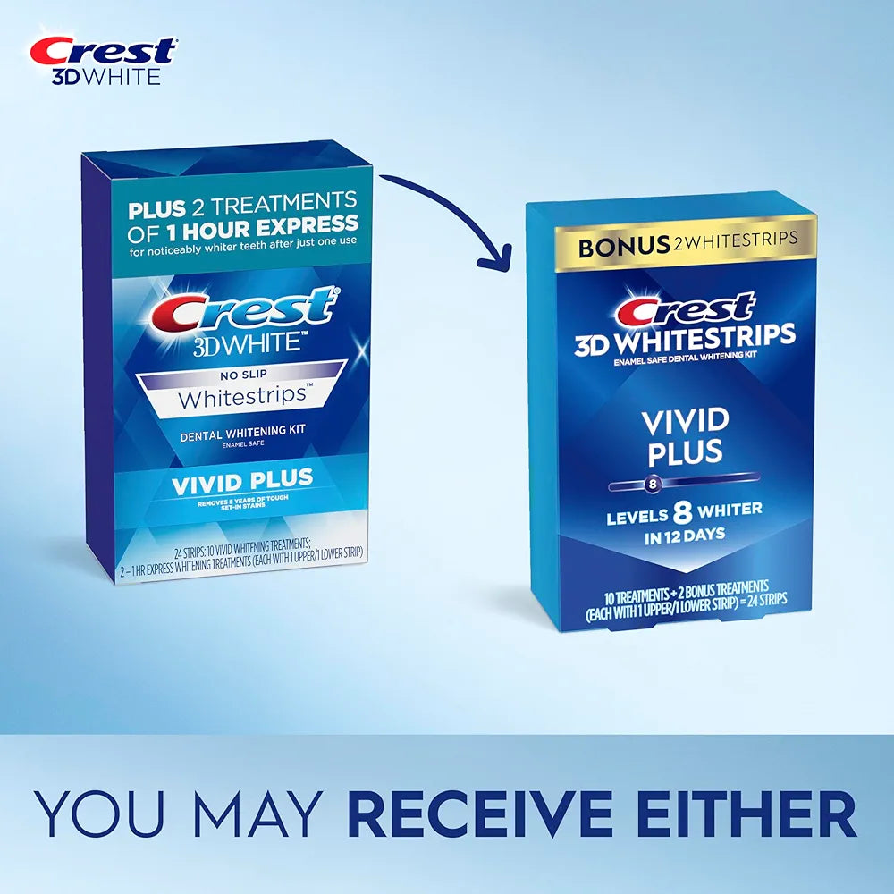 Crest 3D Whitestrips: Vivid Plus (12-Treatment Professional Kit)